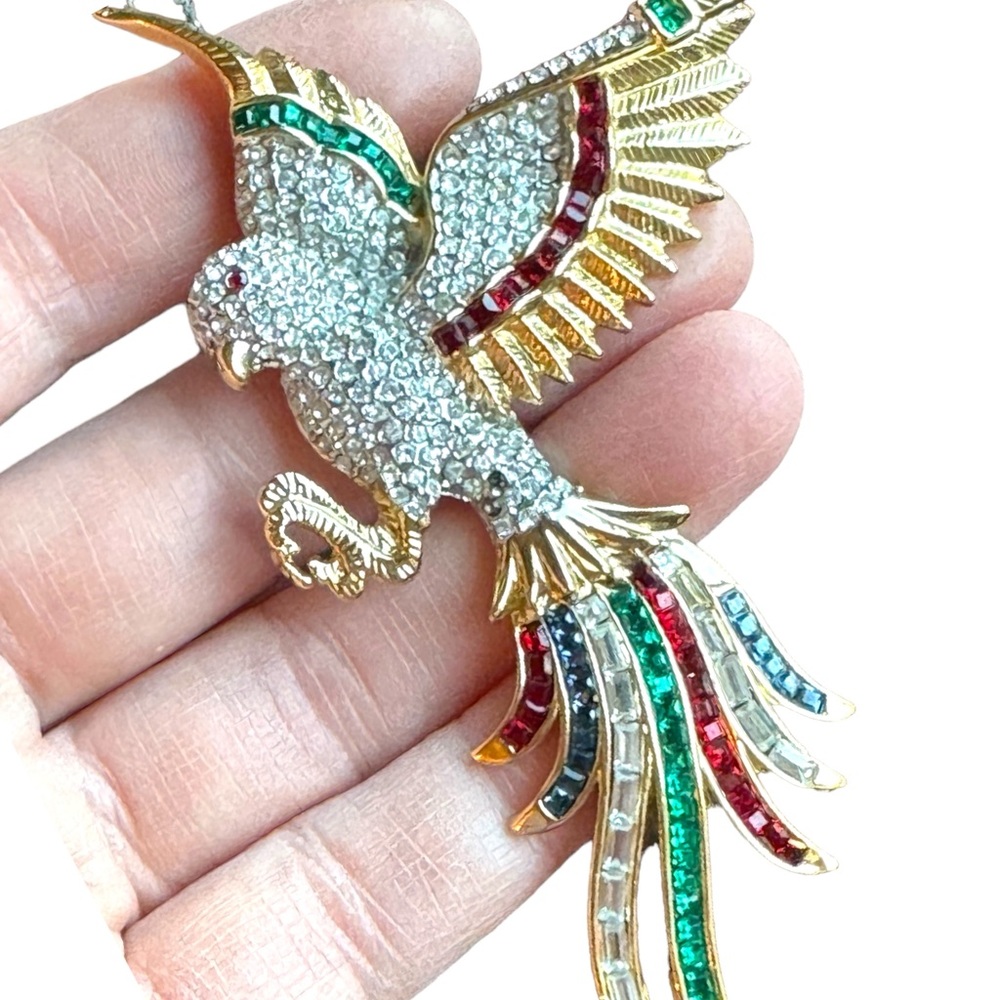Lovely colorful crystal rhinestone  birds of paradise brooch rhinstones Dorlan - Picture 5 of 13
